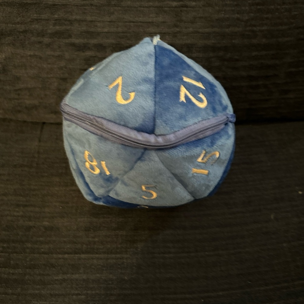 D&D Blue Plush Dice holder
